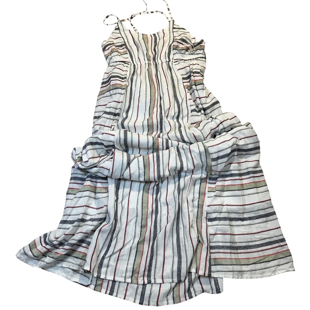 Liverpool Maxi Dress Womens Small Multi Color Stripe Boho Coastal Beachy